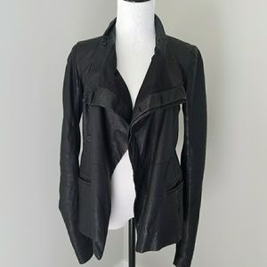 Rick Owens Leather Jacket Black